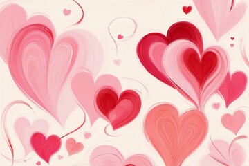 Valentine Heart Background, Valentine's Heart Digital Paper, Valentine's Hearts Wallpaper, Pink Valentine's Banner, Valentine Background, Valentine Card Background, Pink Valentine Heart Background