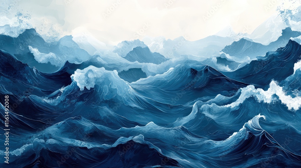 Poster dynamic wave background in vivid colors