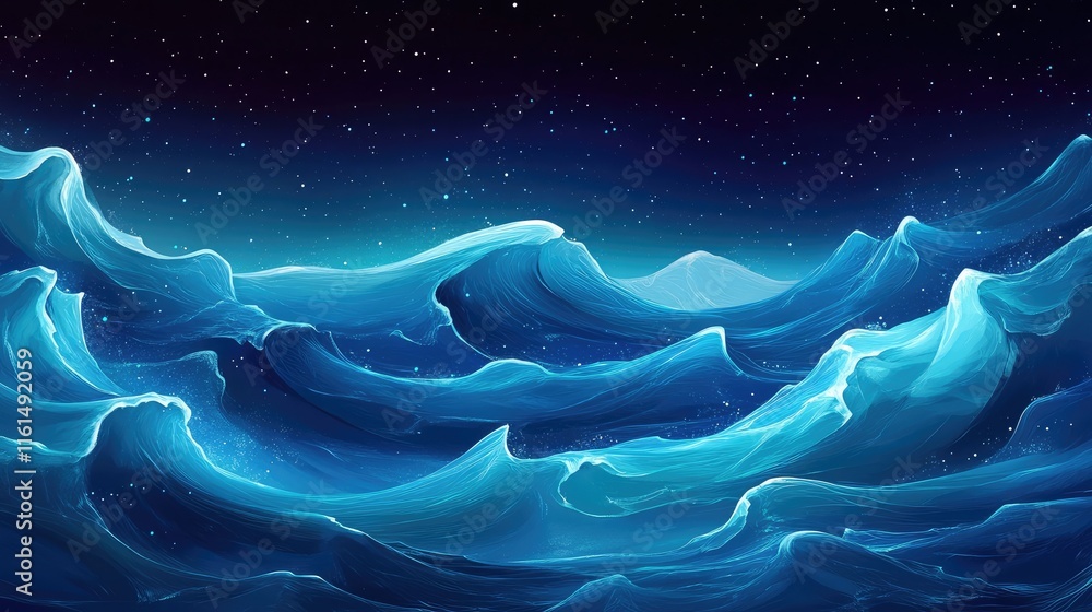 Poster dynamic wave background in vivid colors