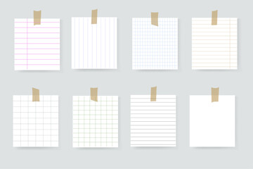 blank note papers on rope