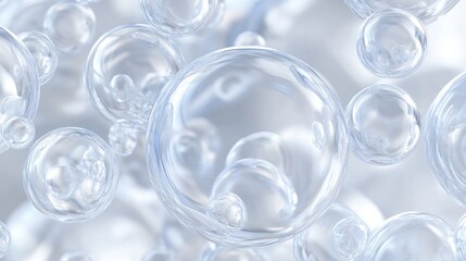 Abstract background of translucent bubbles.