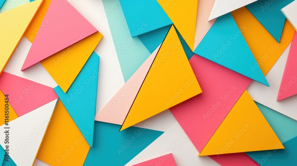 Poster abstract colorful triangle pattern background.