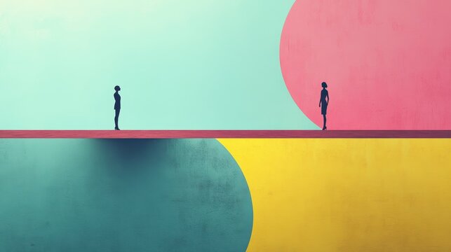 Inequality, gender, age, wealth gap concept