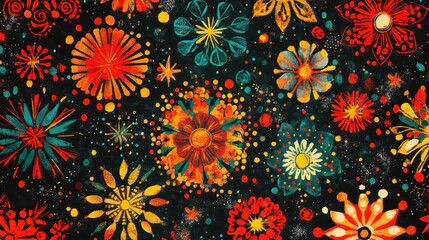 New Year colorful pattern seamless