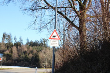 sign on a road