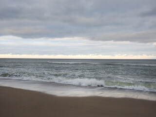 The natural beauty of Nauset Light Beach, during the winter season. Cape Cod National Seashore, Orleans, Massachusetts.