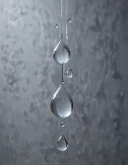 Delicate, dreamy water droplets suspended in air,  air,  suspension
