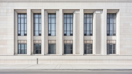 Federal Reserve building facade showcasing the iconic architecture and symbolic representation of economic stability and monetary policy in the United States.