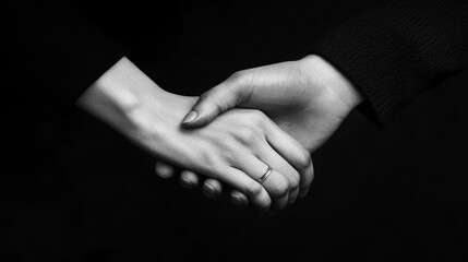 A pair of beautiful hands, holding each other, close-up shot, minimalist style