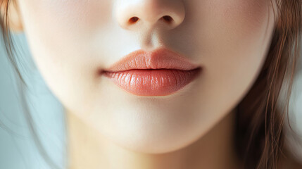 Fototapeta premium Close-up of an woman's face, half-body portrait, stock photo, raw photography. 