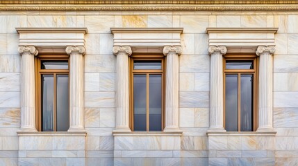 Obraz premium Federal Reserve building facade showcasing the iconic architecture and symbolic representation of economic stability and monetary policy in the United States.