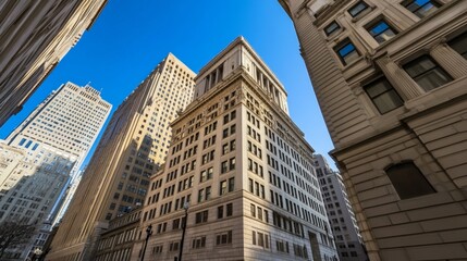 Obraz premium Historic Federal Reserve building exterior showcasing architectural grandeur and economic significance, embodying stability and financial stewardship in modern society.