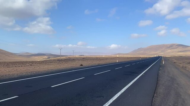 On the road from El Castillo to Antigua Town, Fuerteventura, El Castillo de las Guardas, Spain