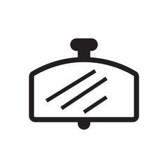Car mirror icon silhouette, automotive part icon vector design illustration. 