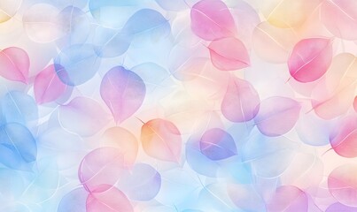 Pastel translucent leaves background.