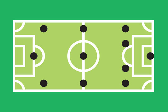 4-3-3 soccer formation vector design illustration. Football formation vector design.