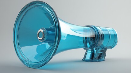 Transparent Blue Megaphone