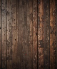Distressed wood banner with grunge-inspired graphics and patterns,  earthy tones,  punk