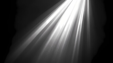 Obraz premium Rays of light emanating from top left light source isolated on transparent background. light beam overlay. Solarian. Illustration