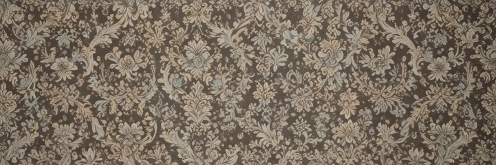 Ornate damask print with geometric shapes and muted colors ,  geometric,  damask