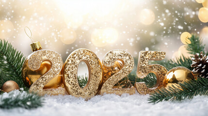2025 new years gift card, background