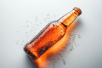 Beer bottle isolated on white background