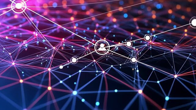 A closeup of a neural network simulation running on a highperformance computing unit with vibrant multicolored lines representing data flow.