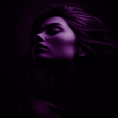 Expression Less Women Side Profile