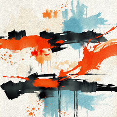 Oriental pattern. Oil painting. Pattern for printing on wall decorations, covers, leaflets, business cards