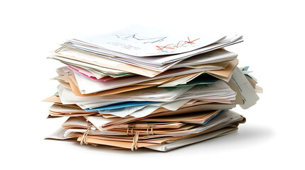 stack of financial documents with various papers and reports, showcasing organization and analysis