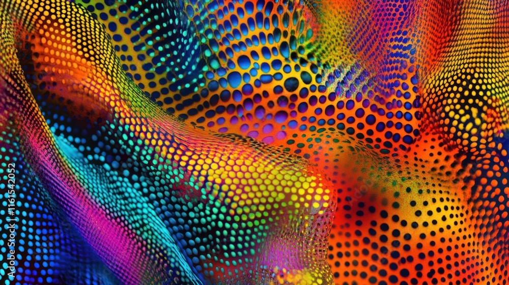 Poster abstract colorful wavy dotted pattern background.