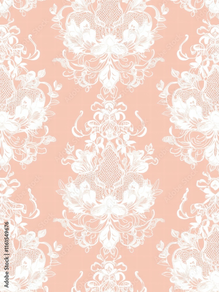 Poster elegant lace inspired seamless pattern perfect for various design applications and textiles. generat