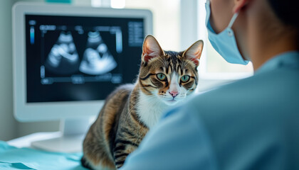 Veterinary Exam of a Cat
