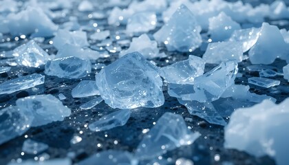 Obraz premium ice cubes on blue