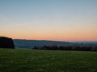 Fototapeta premium evening in the country side. sunset