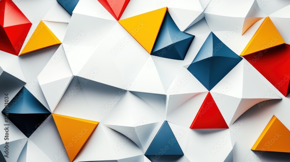 Poster abstract colorful geometric triangle pattern background. (2)