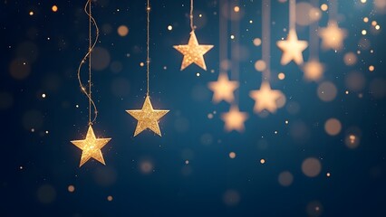 Twinkling Dreams: An Enchanting Display of Shimmering Stars Suspended in a Mystical Atmosphere, Blending Soft Bokeh Lights with a Touch of Magic
