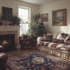 a living room in celebration of Washington’s Birthday. 