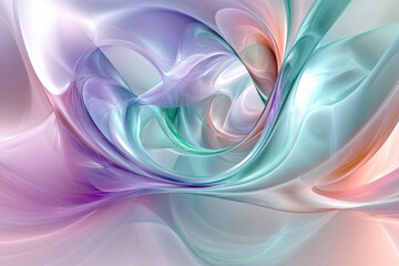 Fototapeta premium Abstract swirling pastel colors creating a dreamy, ethereal and flowing visual experience.