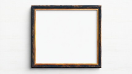 Heart-Shaped Antique Picture Frame on White Background