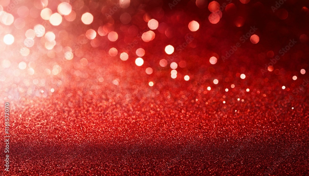 Poster a red, sparkling bokeh background with a glittery effect