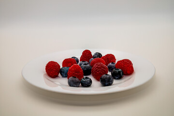 strawberries and blueberries