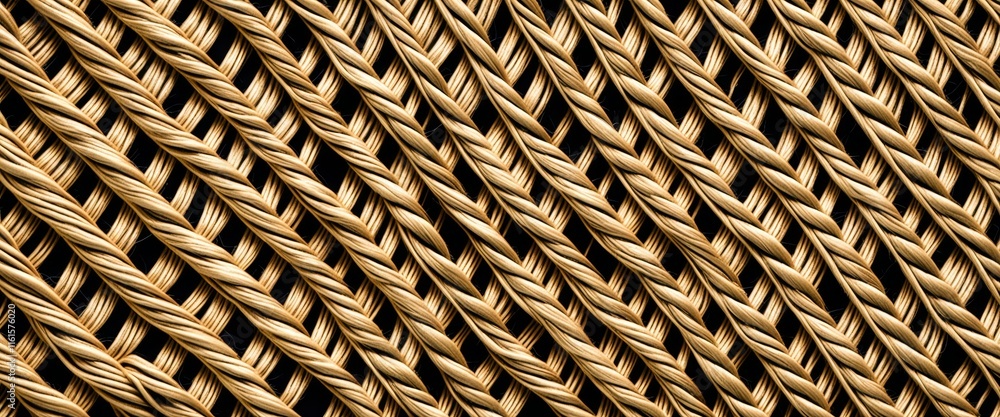 Poster close-up of intricate woven patterns with natural texture