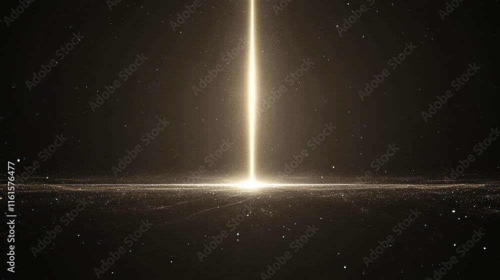 Leinwandbilder narrow beam of light piercing through profound darkness in a vast space environment. generative ai