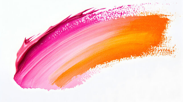 un fondo con pintura con un brochazo de pintura color rosa con naranja fondo con textura para dise&ntilde;o de plantilla divertido y en movimiento 