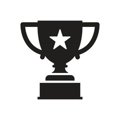 Vector Trophy Icon Silhouette. Trophy Symbol