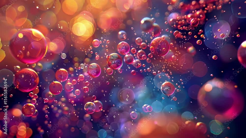 Poster a simmering mixture of quarks and gluons dancing around each other in a mesmerizing display.