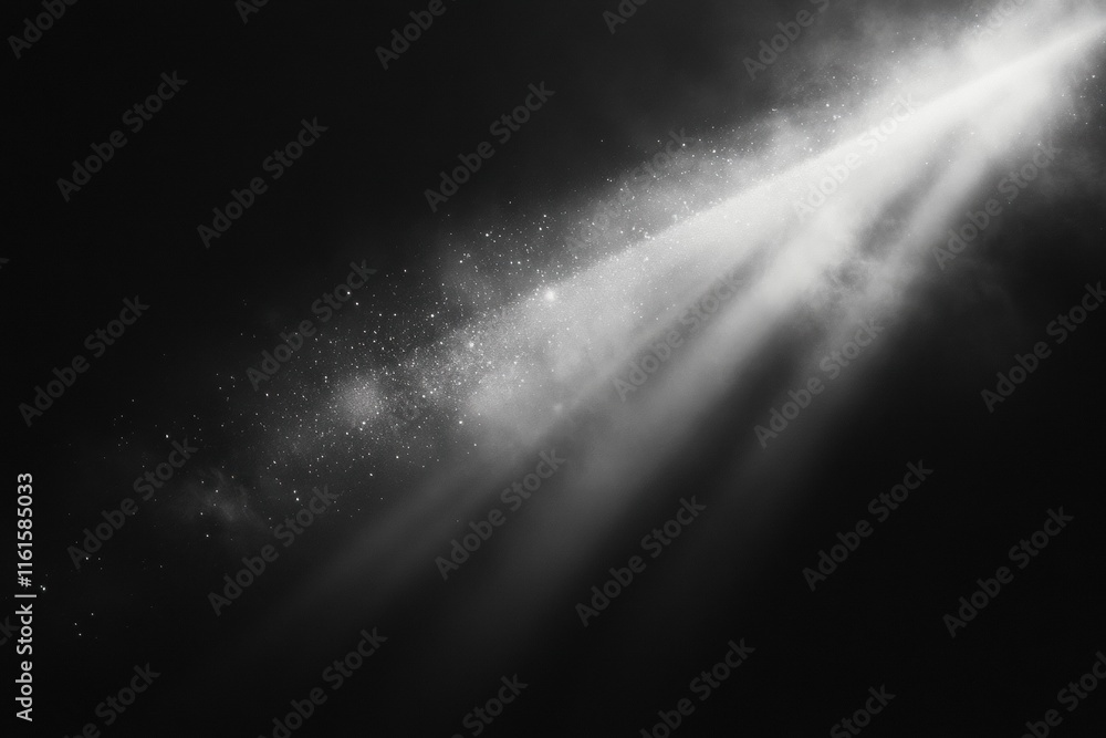 Aufkleber narrow beam of light pierces through the darkness, creating a striking contrast against the void. ge