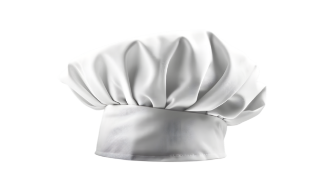 Chef?? hat with crisp details, isolated on white background 