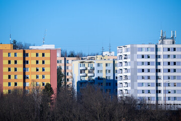 Modern prefab houses in central Europa